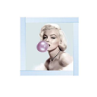 Biznest Marilyn Bubblegum Ii Glitter Liquid Wall Art from B&Q