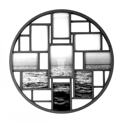Biznest 9 Picture Round Multi Aperture Photo Frame Holds 6X4 / 5X7 Inch Black from B&Q
