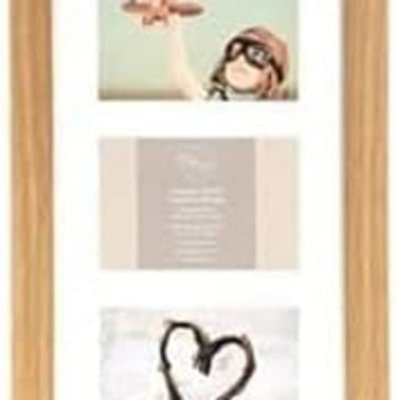 Biznest Oxford 3 Multi-Aperture Frame Photos Multi Picture Wall Frame Family Rules Collage Frame Photo Frame 26X43Cm from B&Q