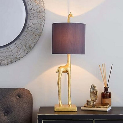 Biznest Malmo Giraffe Gold Table LampHome DecorativeLiving RoomBedroom RoomEye-Catching Design from B&Q
