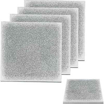 Biznest Silver Glitter Coasters Set4Home DecorativeLiving RoomBedroom RoomEye-Catching Design from B&Q