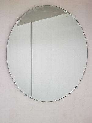 Biznest Large Frameless Round 60Cm Wall Mounted Mirror Bathroom Living Room A Must Have Mirror Very Good Size from B&Q