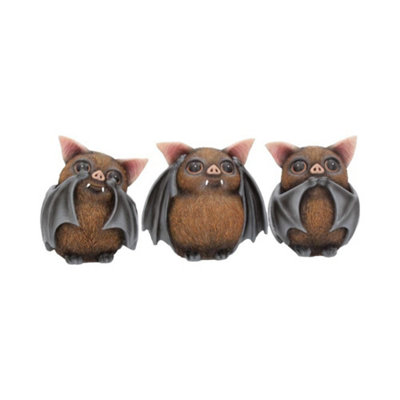 Three Wise Bats FigurinesNemesis Now from B&Q