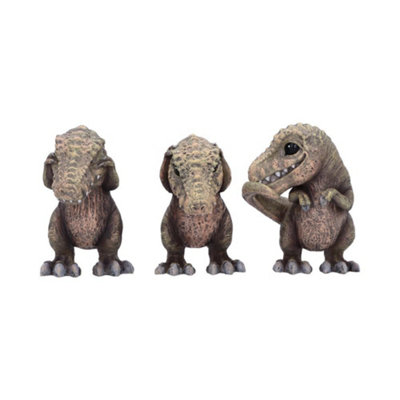 - Three Wise Tyrannosaurus Rex Dinosaur FigurinesNemesis Now