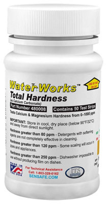 Waterworks™ Total Hardness (50 Test Strips) Tests Calcium & Magnesium Hardness From 0-1000Ppm. from B&Q