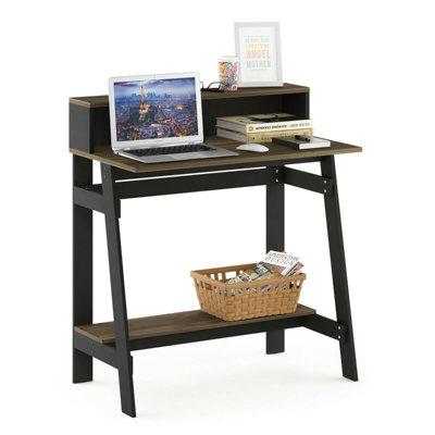 Walplus Furinno Simplistic A Frame Computer DeskColumbia Walnut from B&Q
