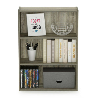 Walplus Furinno Pasir 3-Tier Open ShelfSonoma Oak from B&Q