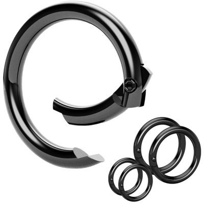 B&Q -  Modern Carabiner Clip HookBlack4-Pack (2 X 41mm2 X 27mm)