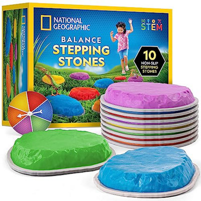  - National Geographic Stepping Stones For Kids10 DurableNon-Slip Encourage Toddler Balance & Motor Skills