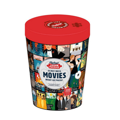 50 Must-Watch Movies Bucket List 1000-Piece Puzzle – Brand New And Sealed