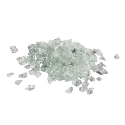 Teamson Home 4Kg Tempered Fire GlassLava Rocks For Outdoor Fire PitGarden Accessories Clear from B&Q