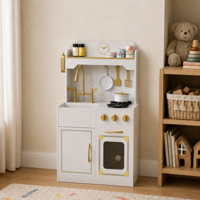 Teamson Kids Unisex White Play Kitchen Set With Refrigerator & Accessories, Size 11 - Image 4