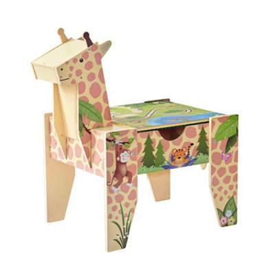 Teamson Kids 2-In-1 Wooden Activity Table With Storage, Blocks & Car