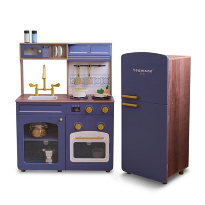 B&Q -  Wooden Play Kitchen With Modular FridgeSink & 14 Accessories