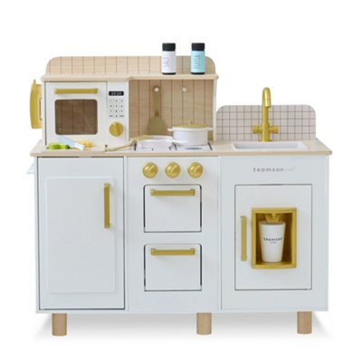 B&Q -  Wooden Play Kitchen Set With Ice DispenserSink & Accessories