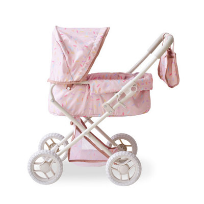 Teamson Kids 2-In-1 Classic Doll Stroller In Beige With Removable BassinetAdjustable CanopyStorage Basket & Bag from B&Q