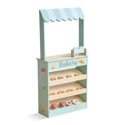 Teamson Kids Jolly Pals Wooden Bakery Stand With 12 Pastry PiecesMint Green from B&Q