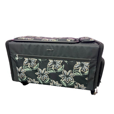 Sewing Online Everything Mary Jumbo 5 Wheel Collapsible Rolling Sewing Machine Storage CaseFloral from B&Q