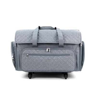 Sewing Online Everything Mary Xxl 4 Wheel Collapsible Rolling Sewing Machine Storage CaseGrey Quilted from B&Q