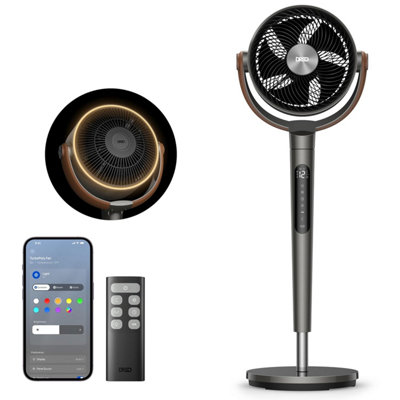 Dreo 43 Inch Smart Standing Fan For Bedroom100 Ft Strong Airflow Dc Motor Silent Floor Fans120 +105 Oscillating Pedestal With from B&Q