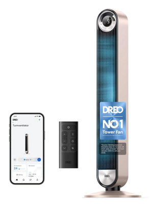 Dreo 20 Db Smart Tower Fan8.5 M / S Velocity Standing For Bedroom9 Speeds 4 Modes Upgraded Dc Cooling Fans90 Oscillating from B&Q