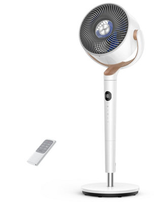 Dreo 20 Db Standing Fan For Bedroom120 Omni-Directional Cooling Fans90 Ft Circulator With RemoteDc Motor Pedestal 35-40 from B&Q