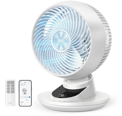 Dreo 20 Db Smart Desk Fan For Bedroom90 +90 Oscillating Cooling Air CirculatorSilent Powerful Dc Motor With 85 Ft Airflow9 from B&Q