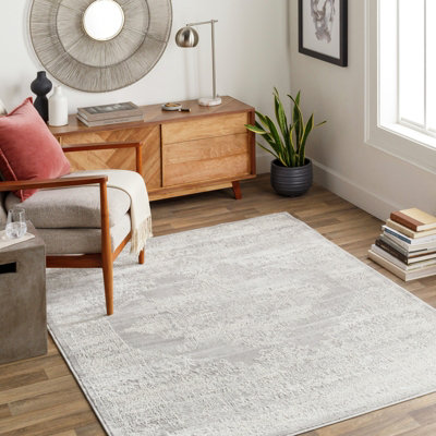 Livabliss Roma-Vintage Grey Charcoal White Traditional Boho Living Dining Bedroom Rug 140 X 200 Cm Easy CareNon Shedding from B&Q