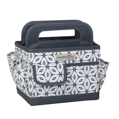 Sewing Online Desktop Organiser Grey/cream Geometric -Everything Mary Evm12830-3 from B&Q