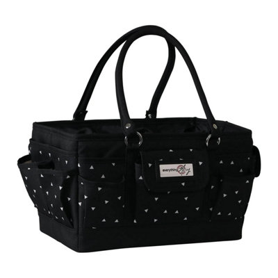 Sewing Online Everything Mary Black/white Deluxe Store/tote Caddy-Collapsible-Evm12776-3 from B&Q