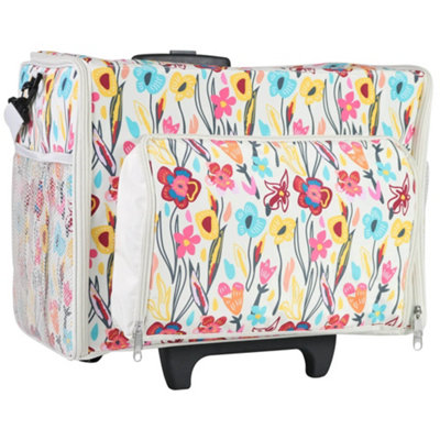 Sewing Online Craft Trolley Bag Cream Multi Floral Everything Mary Evm13347-1 from B&Q