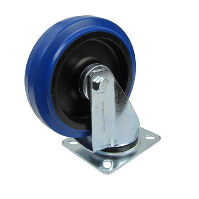 Penn Elcom 127mm / 5" Blue Swivel Castor W8992 from B&Q