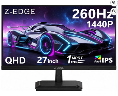 Z-Edge 27 Inch Qhd Gaming Monitor 260Hz 240Hz 2K 2560X1440 Fast Ips, 1440P