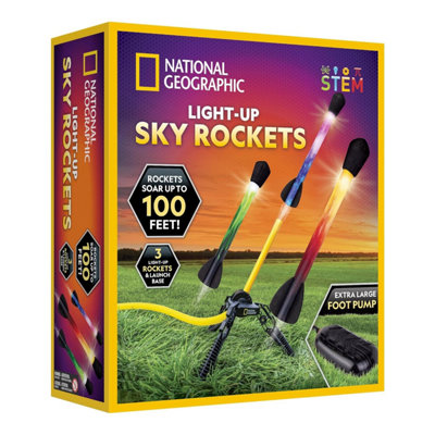 National Geographic Air Rocket Launcher ToyLed Foam Science Kit For KidsJump And Launch Kid-Powered Rockets Up To 30.5 from B&Q
