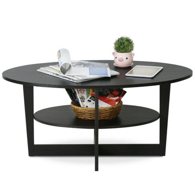 Walplus Furinno Jaya 15020Wn Oval Coffee TableWalnut from B&Q
