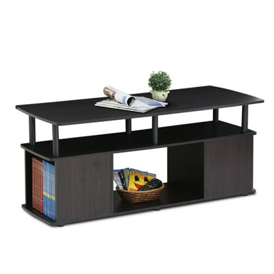 Walplus Furinno Jaya Utility Design Coffee TableBlack from B&Q