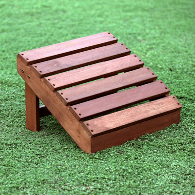 Walplus Furinno Tioman Hardwood Adirondack Footstool In Teak Oil from B&Q