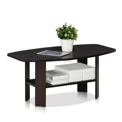 Walplus Furinno Simple Design Coffee TableDark Walnut from B&Q