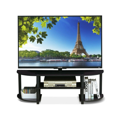 Walplus Furinno Turn-S-Tube Wide Tv Entertainment CenterDark Walnut from B&Q