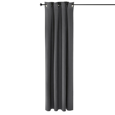 Walplus Furinno Collins Blackout Curtain 52X84 In. 1 PanelDark Grey from B&Q
