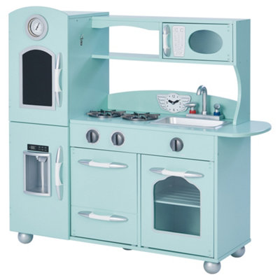 B&Q -  Westchester Large Wooden Play Kitchen Playset Toy With Chalkboard & AccessoriesMint