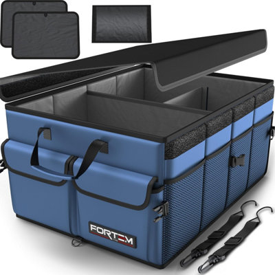  - Fortem Car Boot Organiser StorageTidyCollapsible Multi CompartmentsCars Accessories For Men Women600 D OxfordNon Slip