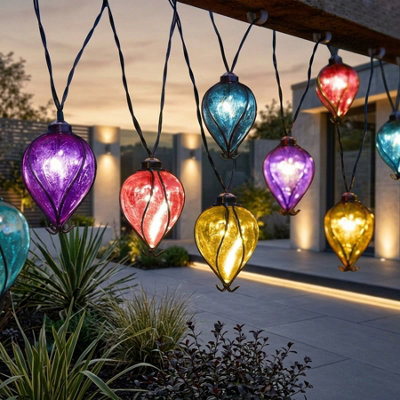 Balloon Solar Garden Rainbow String Lights from B&Q