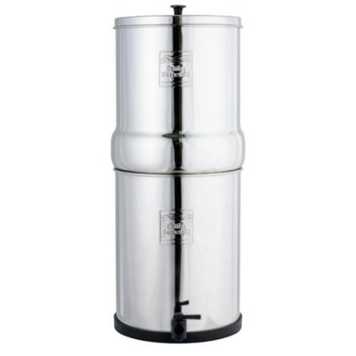 British Berkefeld 8.5L Stainless Steel Gravity Water Filter System + 2 Ultra Fluoride Cartridges from B&Q