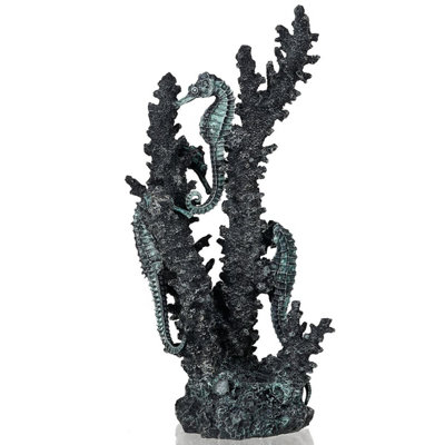 Oase Biorb Ornament Seahorse On Coral Black Medium from B&Q
