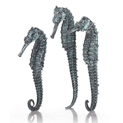 B&Q - Biorb Black Seahorse Ornament Ceramic Aquarium Decoration Decor For Salt Fresh Water Fish Tank Aquatic Landscape Safe Genuine 