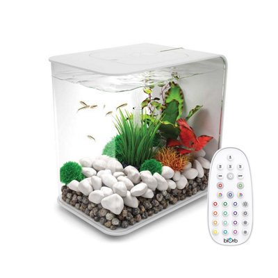 Oase Biorb Flow 15L Aquarium Fish Tank In White With Mcr Led Lighting from B&Q