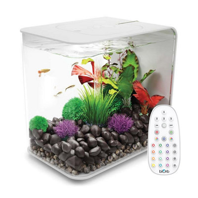 Oase Biorb Flow 30L Aquarium Fish Tank In White With Mcr Led Lighting from B&Q