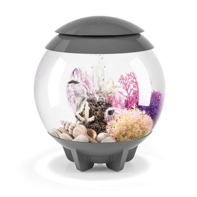 Oase Biorb Halo 15L Aquarium Fish Tank In With Mcr Led Lighting Grey
