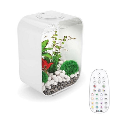 Oase Biorb Life 15L White Aquarium Fish Tank With Multi Colour Led Lighting from B&Q